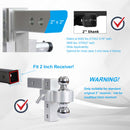 Alu - Adjustable Trailer Drop Hitch With 2" Receiver, 6" Adjustable - Silver