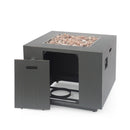 Outdoor Patio Gas Burning Fire Pit Table 50,000 Btu, Square