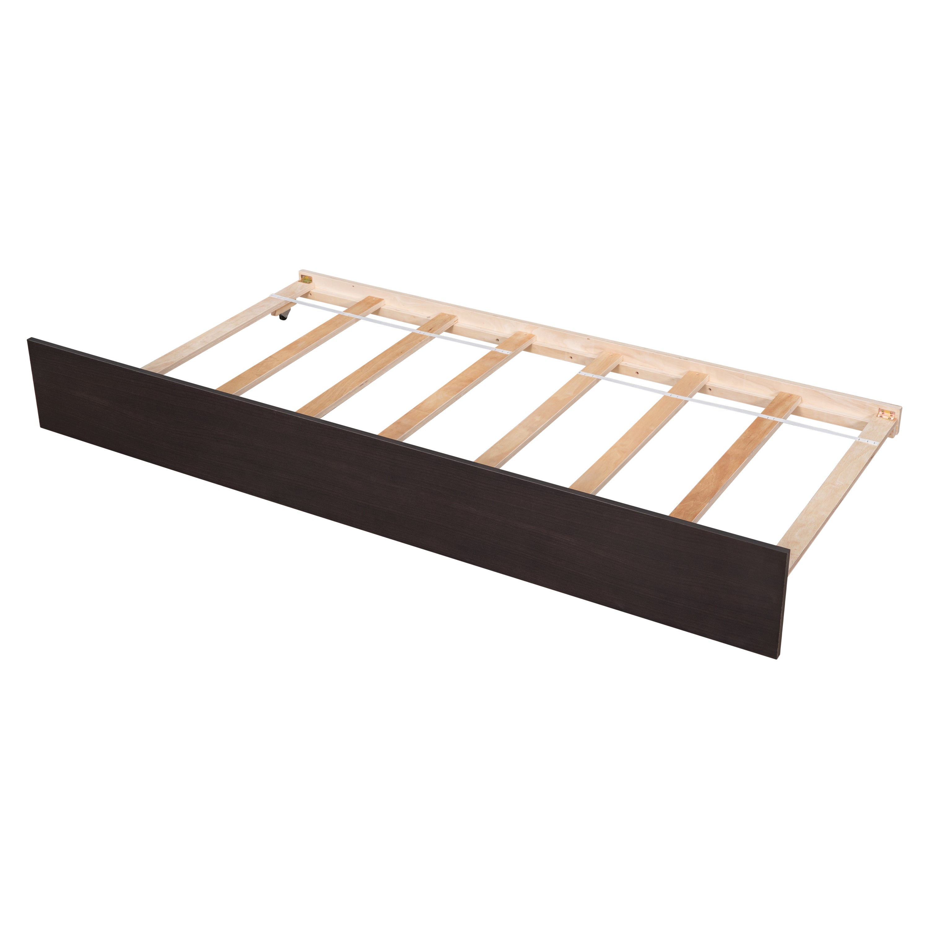 Twin Bed with Trundle, Platform Bed Frame with Headboard and Footboard, for Bedroom Small Living Space,No Box Spring Needed,Espresso(Old SKU:W50440557) - Atlantic Fine Furniture Melbourne FL