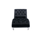 Velvet Chaise Lounge Indoor, Button Tufted Upholstered Chaise Lounge Chair With Pillow