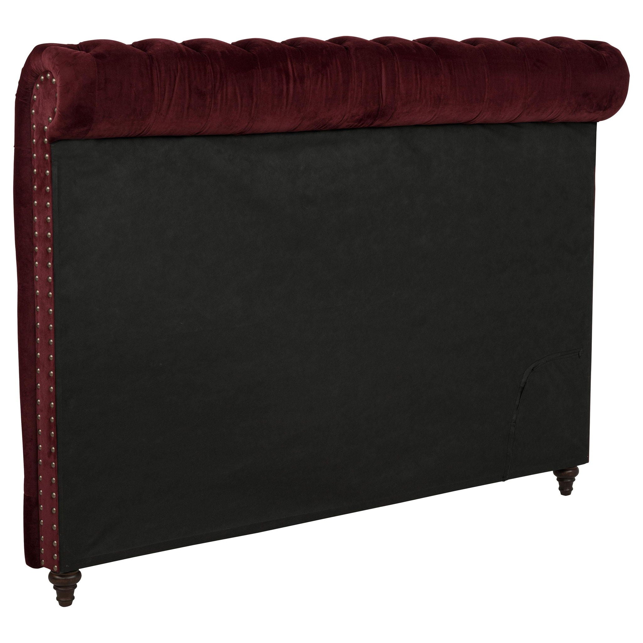 Devon 57-inch Upholstered California King Headboard Wine Red