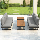Outdoor Sectional Sofa Set With Adjustable Reclining Seats