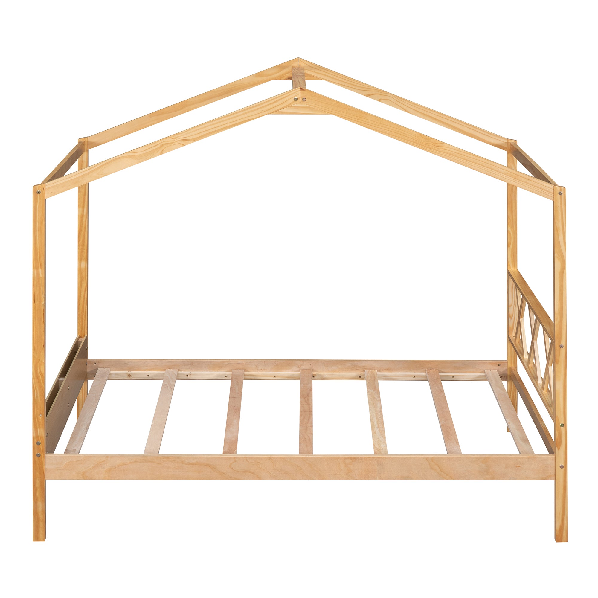 Twin Size Wood House Bed with Storage Space, Natural(OLD SKU: LP000001AAM) - Atlantic Fine Furniture Melbourne FL