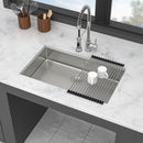Ada-Compliant 27" Undermount Sink, Low Depth Single Bowl - Brushed Nickel