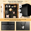 Entryway Bench With Coat Rack, 3 In 1 Design And Adjustable Shelves