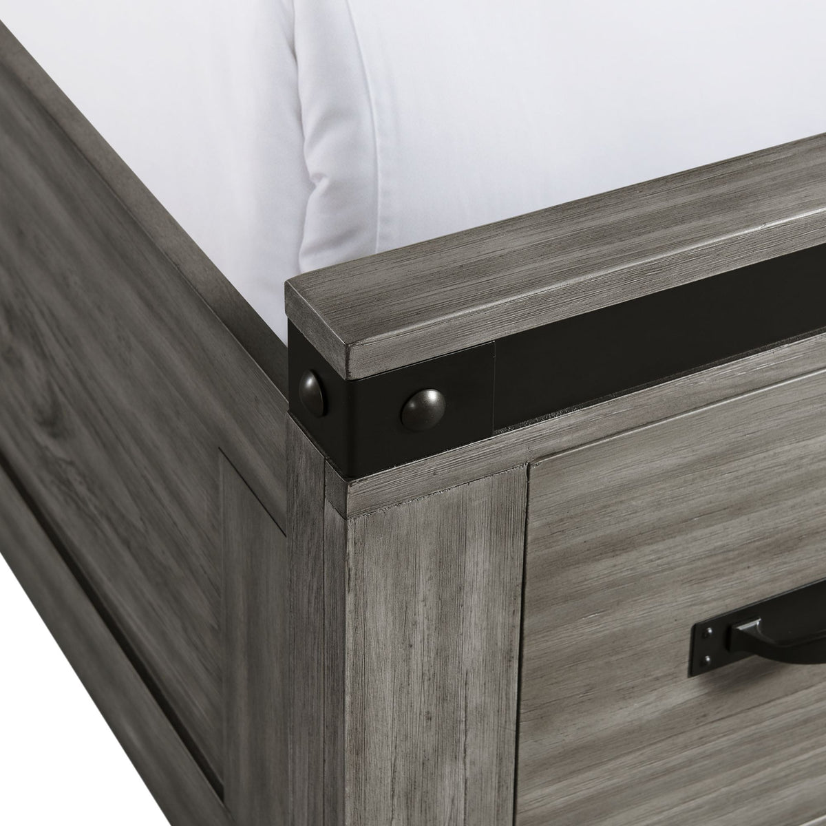Wade Youth Platform Storage Bed in Dark Gray by Elements International, view 6