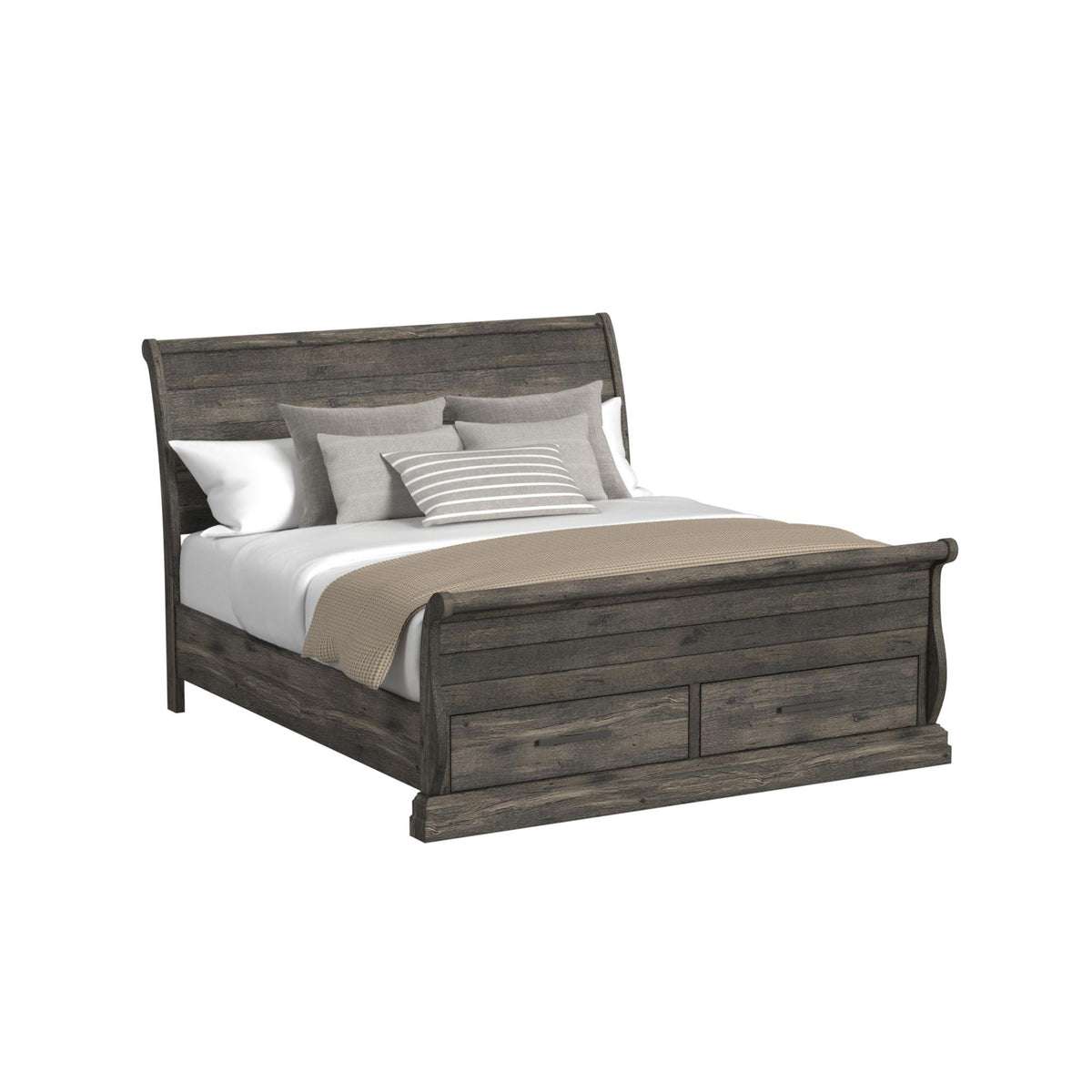 Park Ridge Sleigh Storage Bedroom Set in Dark Gray by Elements International, view 4