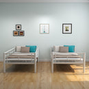 Bunk Bed For Kids, Convertible Frame With Ladders & Guardrail