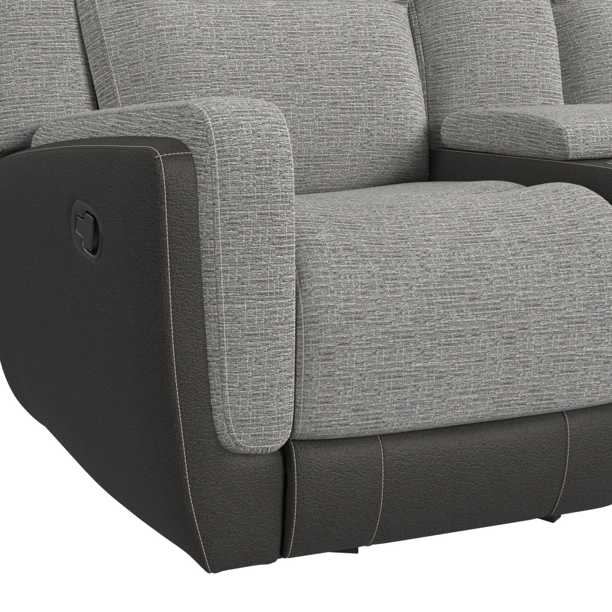 Hornet Motion Glider Loveseat With Console in Dark Gray by Elements International, view 8