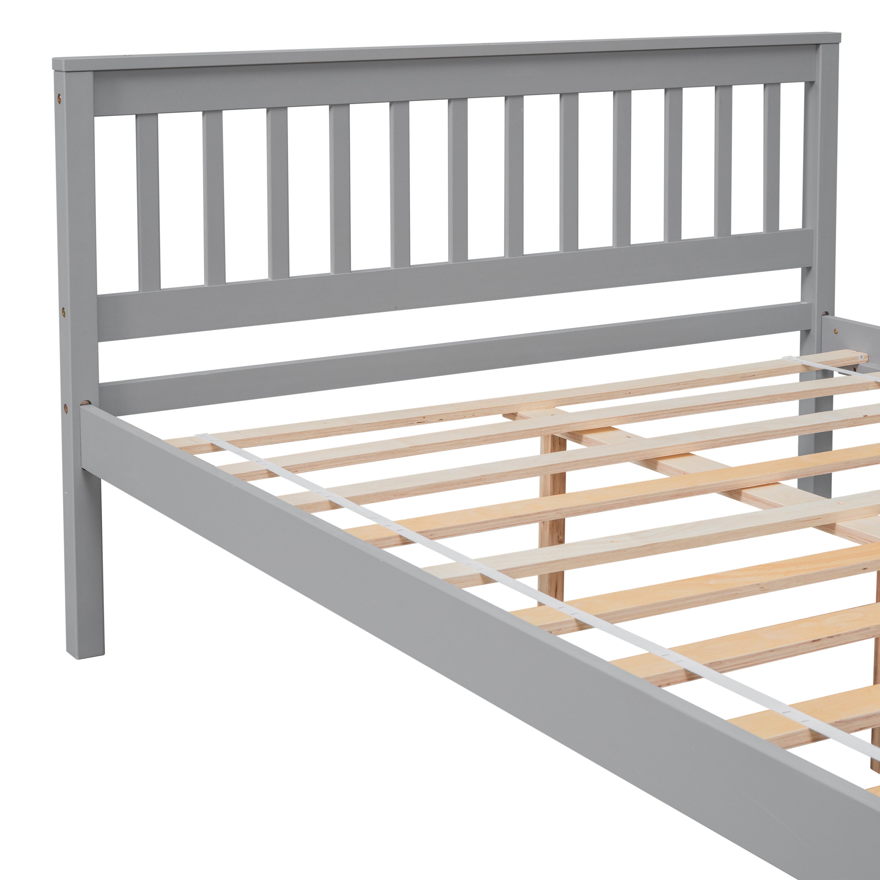 Full Bed with Headboard and Footboard,with 2 Nightstands,Grey - Atlantic Fine Furniture Melbourne FL