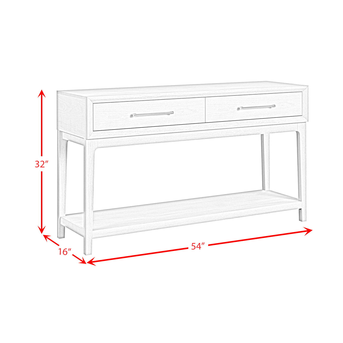 Westland Sofa Table in Almond by Elements International, view 4