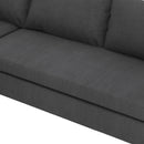 Modern Modular Sectional Oversized 4 Seat Couch Set & 4 Pillows, Minimalist Style Wide Seat Comfy Sofa - Gray