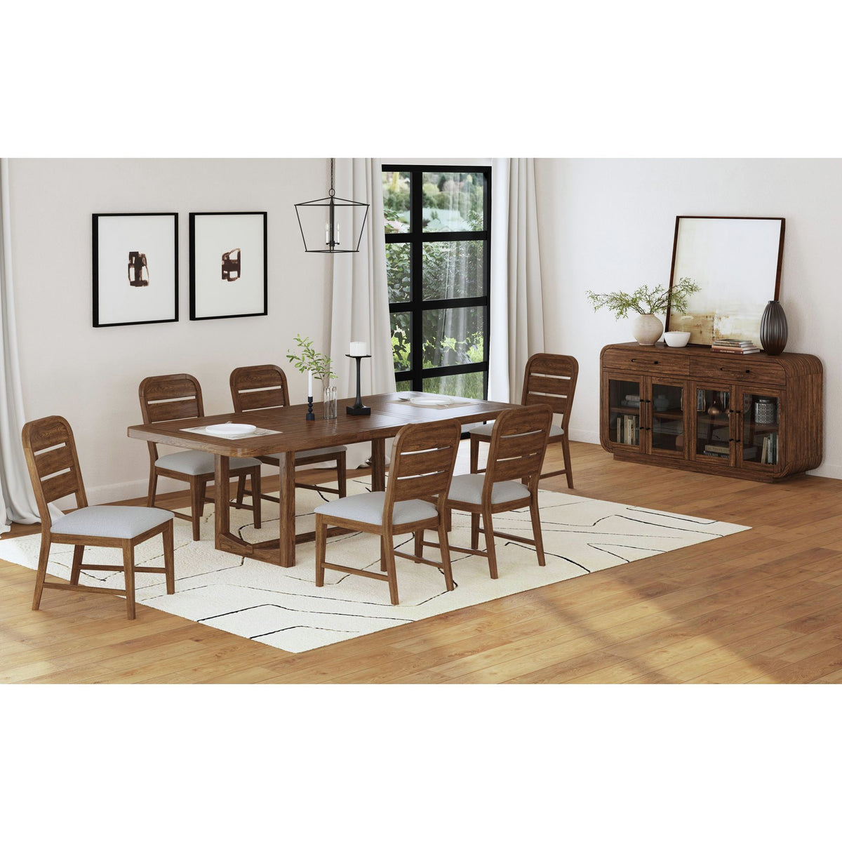 Glinda Standard Height Dining Set in Dark Brown by Elements International, view 12