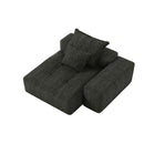 Modern Oversized Modular Sectional Sofa, Sparkling Chenille Fabric Soft Cushion Sofa With 2 Pillows