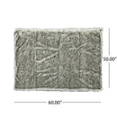 Luxury Throw Blanket With Streaks - Gray