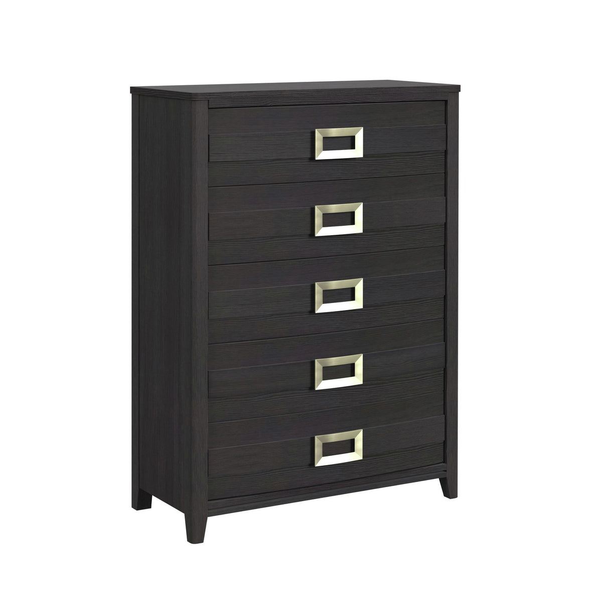 Tobias 5-Drawer Chest in Black by Elements International, view 2