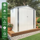 Garden Tool Shed Metal Storage Shed With Peaked Roof Waterproof Lockable Door
