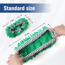 Microfiber Mop Slippers For Floor Cleaning, Machine Washable, 3 Pieces - Blue / Green / Red