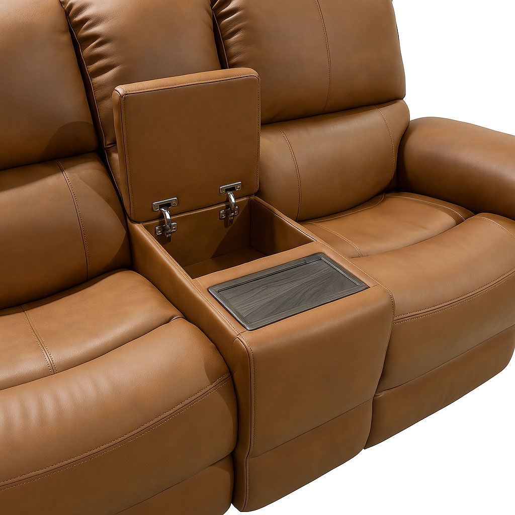Henry - Power Reclining Loveseat With Console & Power Headrests & Lumbar