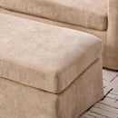 Accent Chair Wide With 2 Bolster Pillows, And Matching Ottoman