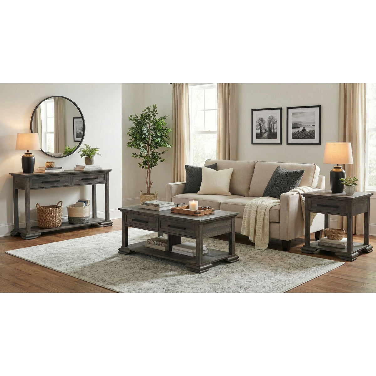 Park Ridge Table in Dark Gray by Elements International, view 12