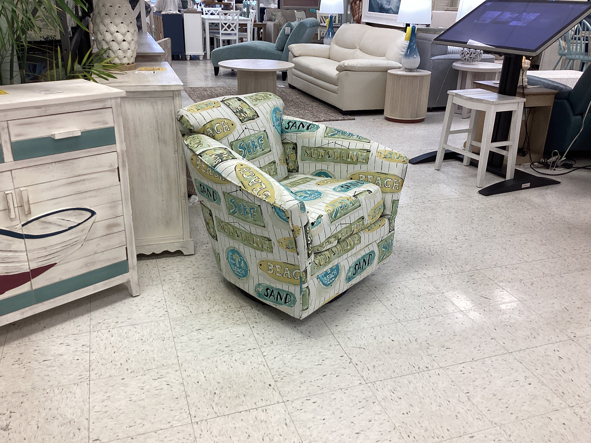 Custom Stanley Swivel Glider Barrel Chair - Atlantic Fine Furniture Melbourne FL