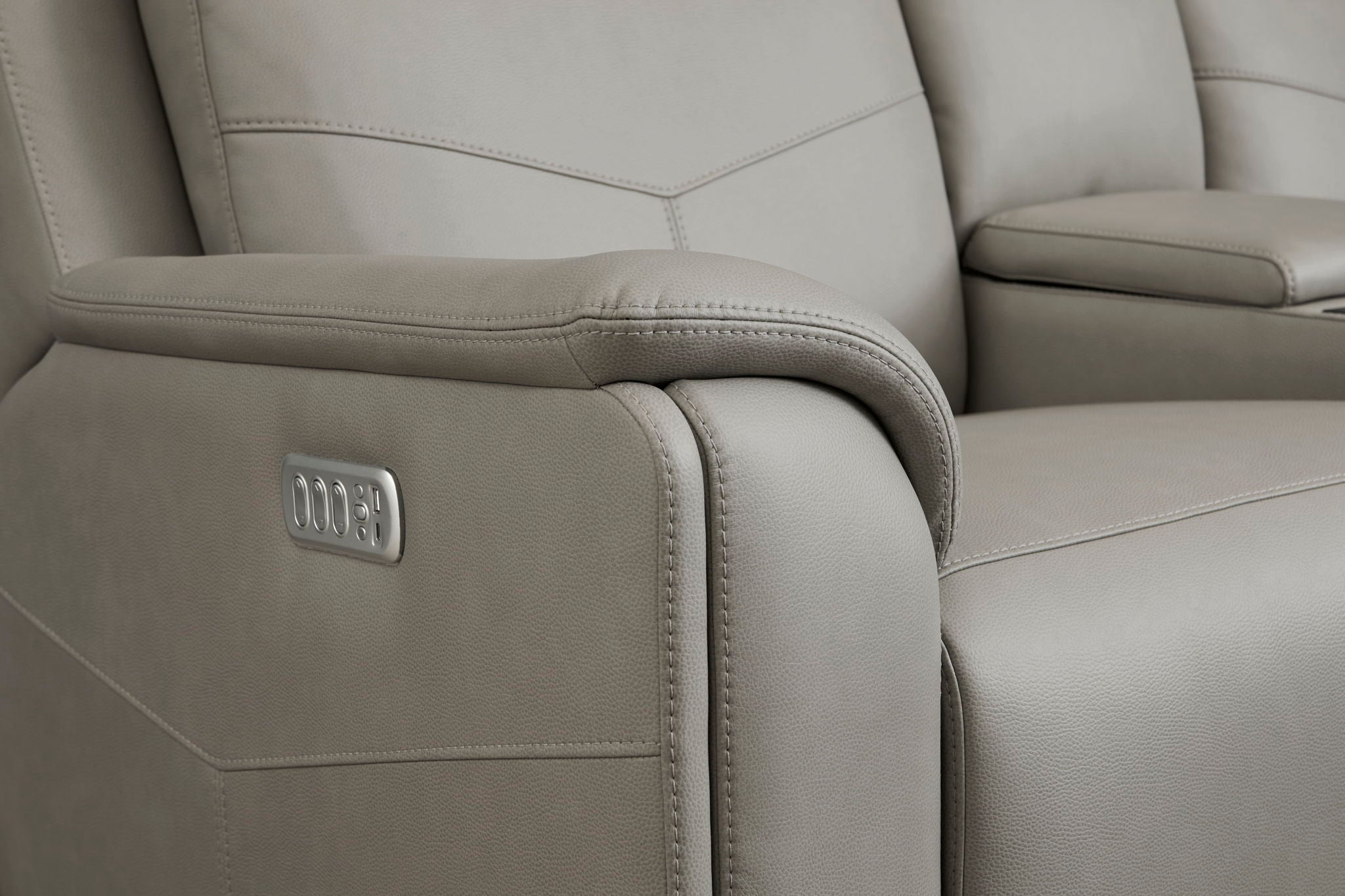 Vernon - Power Reclining Loveseat With Console, Power Headrests, Lumbar, Heat & Massage