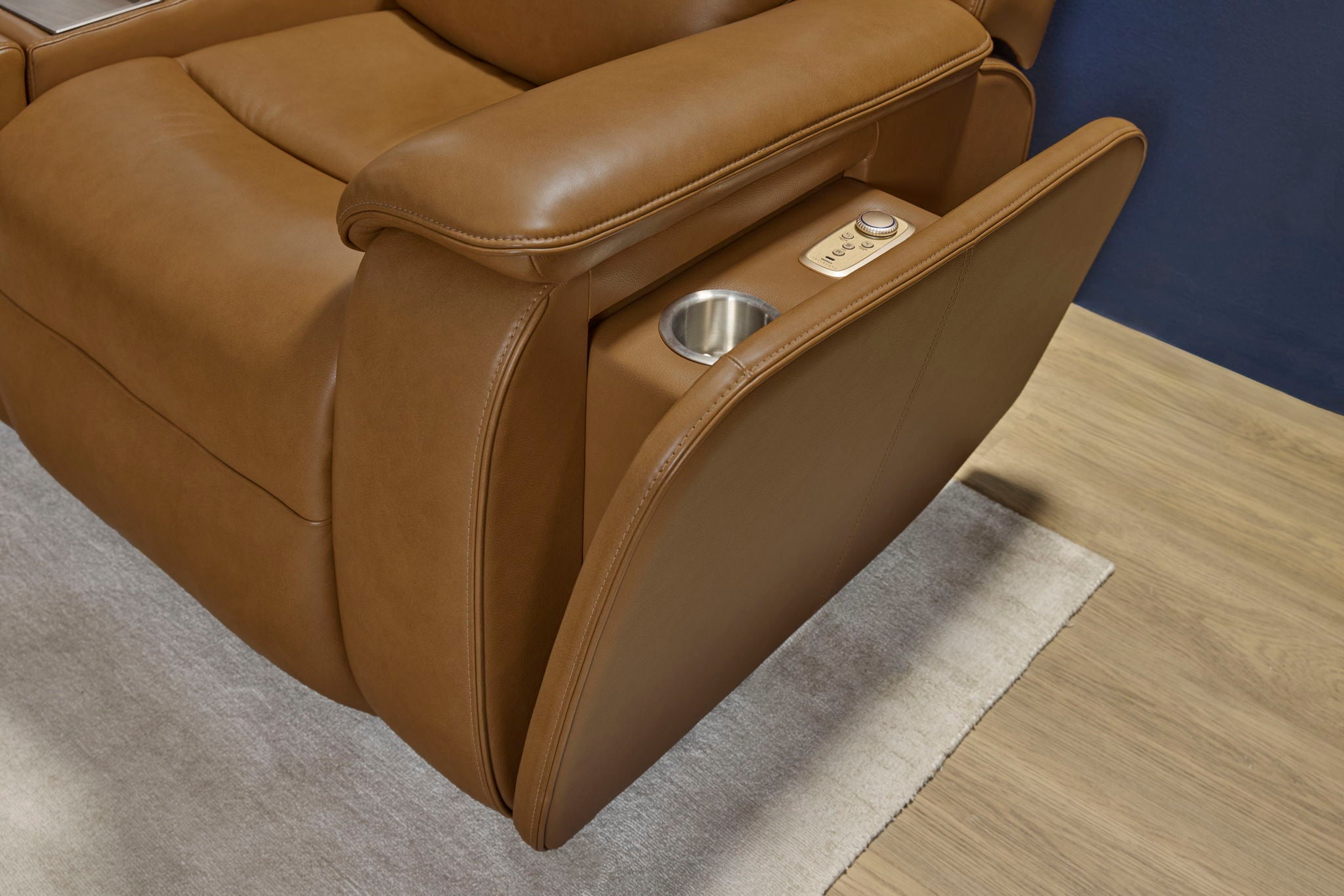 Ziggy - Power Reclining Loveseat With Console, Power Headrest, Lumbar, Heat & Massage