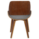 Fabrizzi - Mid-Century Modern Dining / Chair (Set of 2) - Walnut / Gray