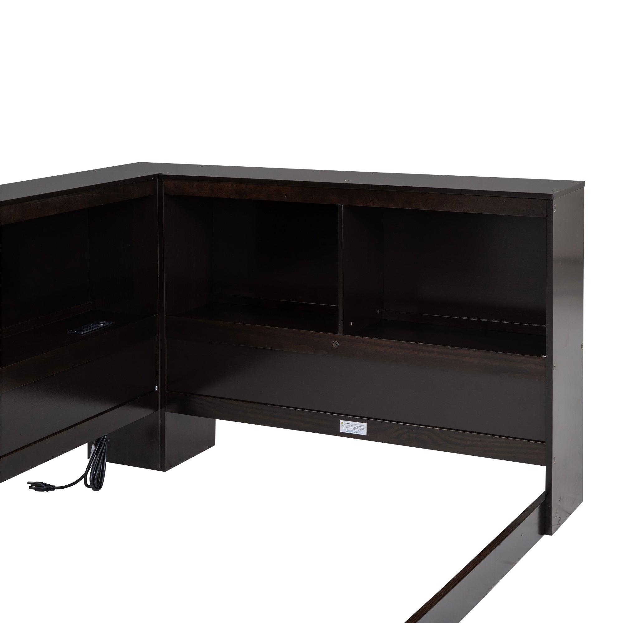 Wood Twin Size Daybed with Storage Cabinets and USB Ports, Espresso - Atlantic Fine Furniture Melbourne FL