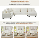 Oversized Sectional Sofa U - Shaped Sofa Couch Modern Sofa Upholstered In Soft Corduroy With A Chaise Lounge For Living Room