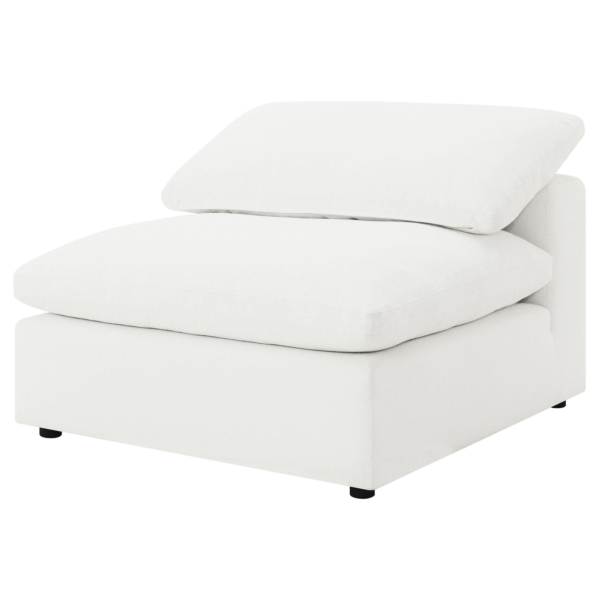 Raleigh Boucle Upholstered Armless Chair Ivory - Atlantic Fine Furniture Melbourne FL