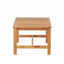 3 Piece Patio Set With Slatted Design, 2 Club Chairs And Coffee Table - Brown