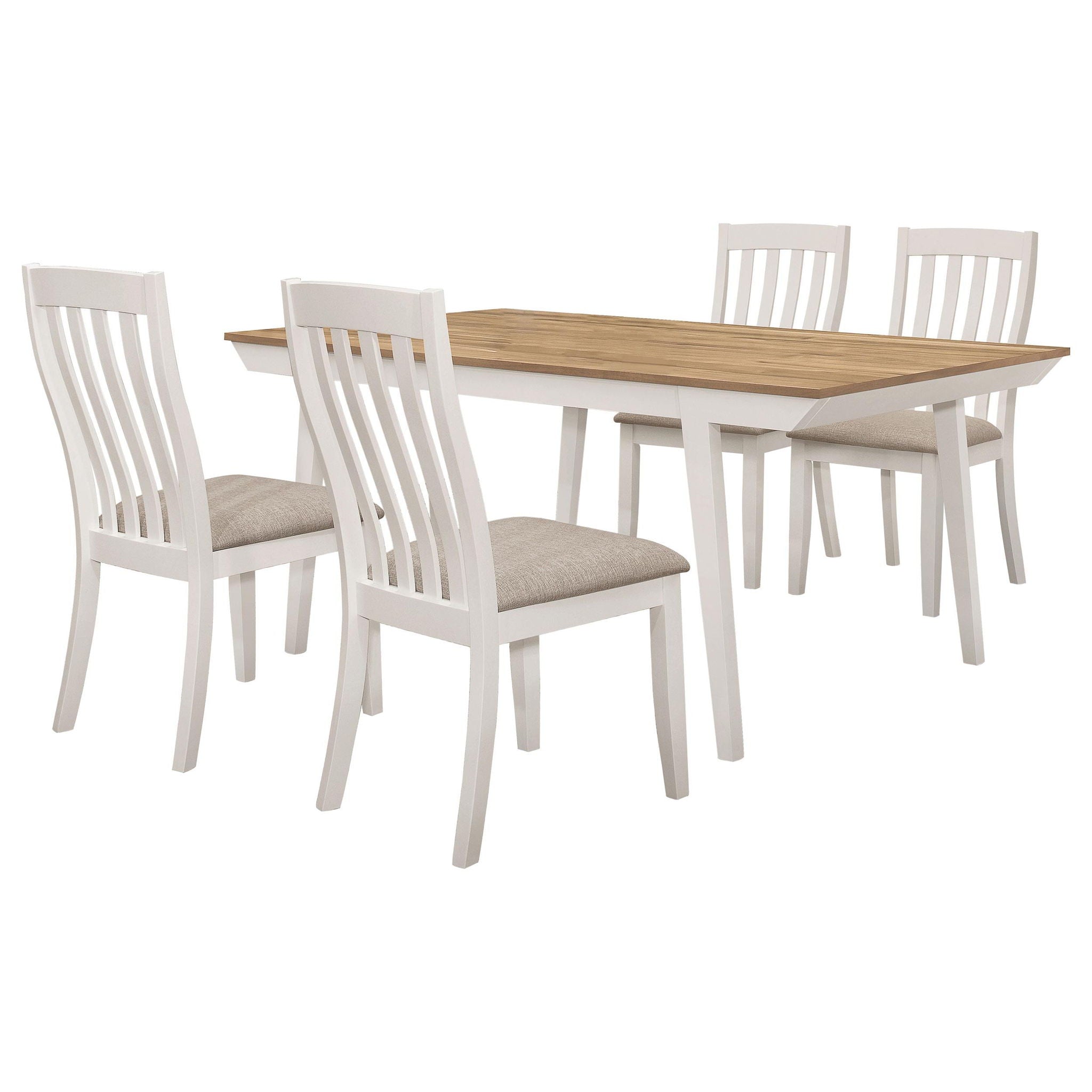 Nogales 5-piece Rectangular Dining Table Set Off White
