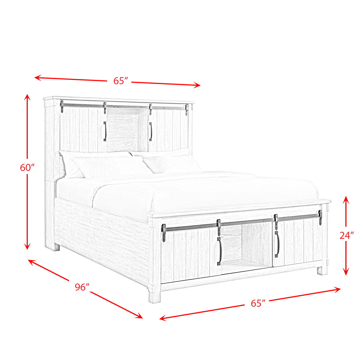 Scott Platform Storage Bed in Dark Brown by Elements International, view 13