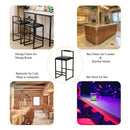 Elegant Bar Stool Set With Backrest And Footrest, Counter Height (Set of 2)