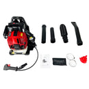 Backpack Gas Leaf Blower, 76Cc, 660Cfm, 200Mph, 4 Stroke Air Cooling Gas Backpack Grass Blower, Snow Blower Epa Compliant - Red