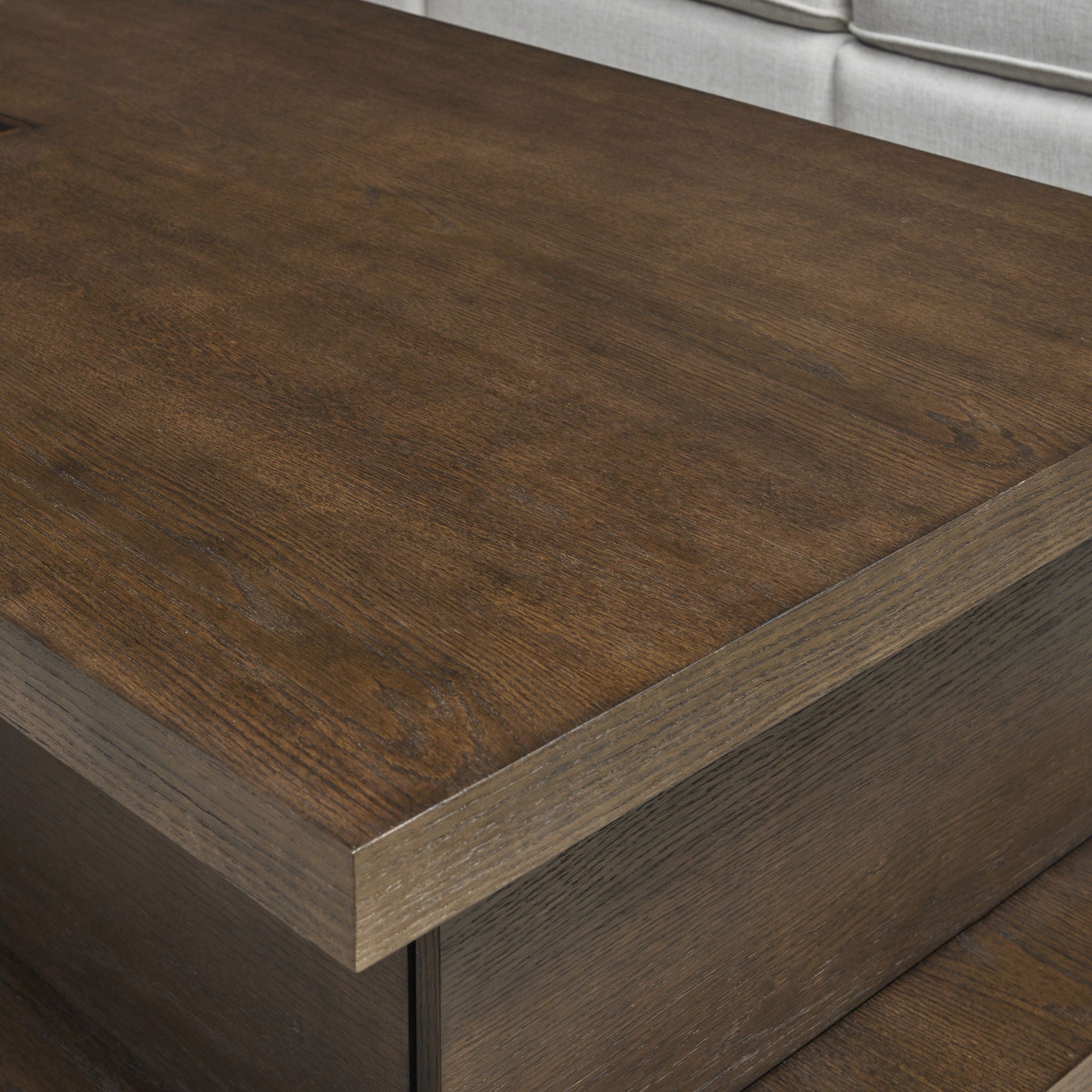Athens - Rectangular Coffee Table With Casters - Chocolate Brown