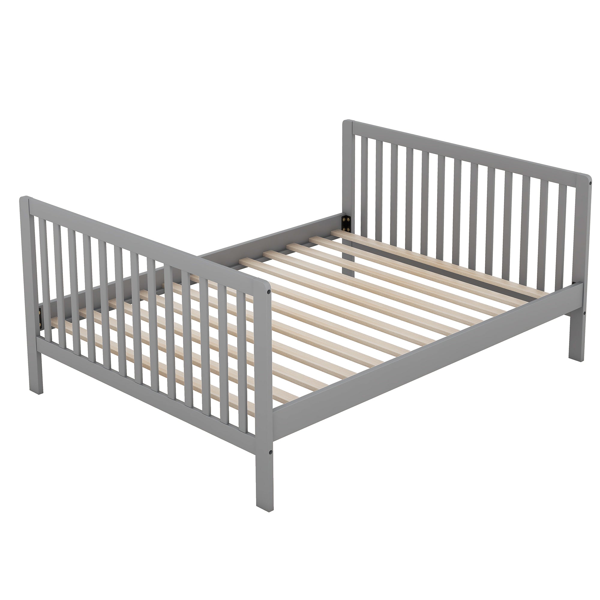 Convertible Crib/Full Size Bed with Changing Table, Gray - Atlantic Fine Furniture Melbourne FL