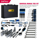 Combined Maintenance Tool Suitcase 247 Pieces Of Basic Home Maintenance Tool Set General Machinery Tool Set - Blue