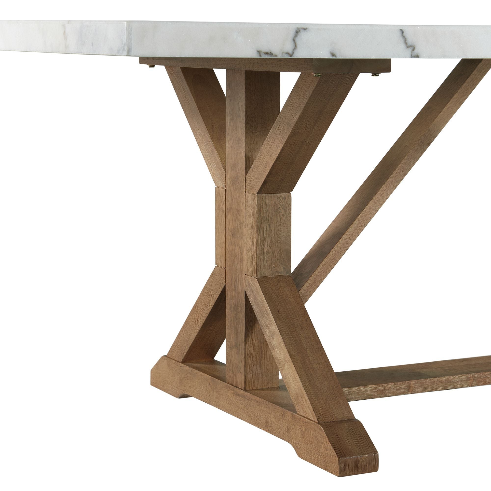 Lakeview Marble Standard Height Rectangular Dining Table in White by Elements International, view 3
