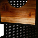 Modern Spacious Cat House With Tempered Glass And Iron Frame For Living Room - Black / Brown