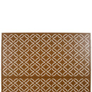 Freestanding Decorative Privacy Screen For Deck Balcony Patio, Metal Privacy - Brown