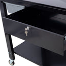 Transmission Teardown Work Station 1 / 2 Ton Capacity Sloping Drain Table Locking Drawer Removable Drain Basin Full-Width Lower Shelf Four 4" Caster Wheels