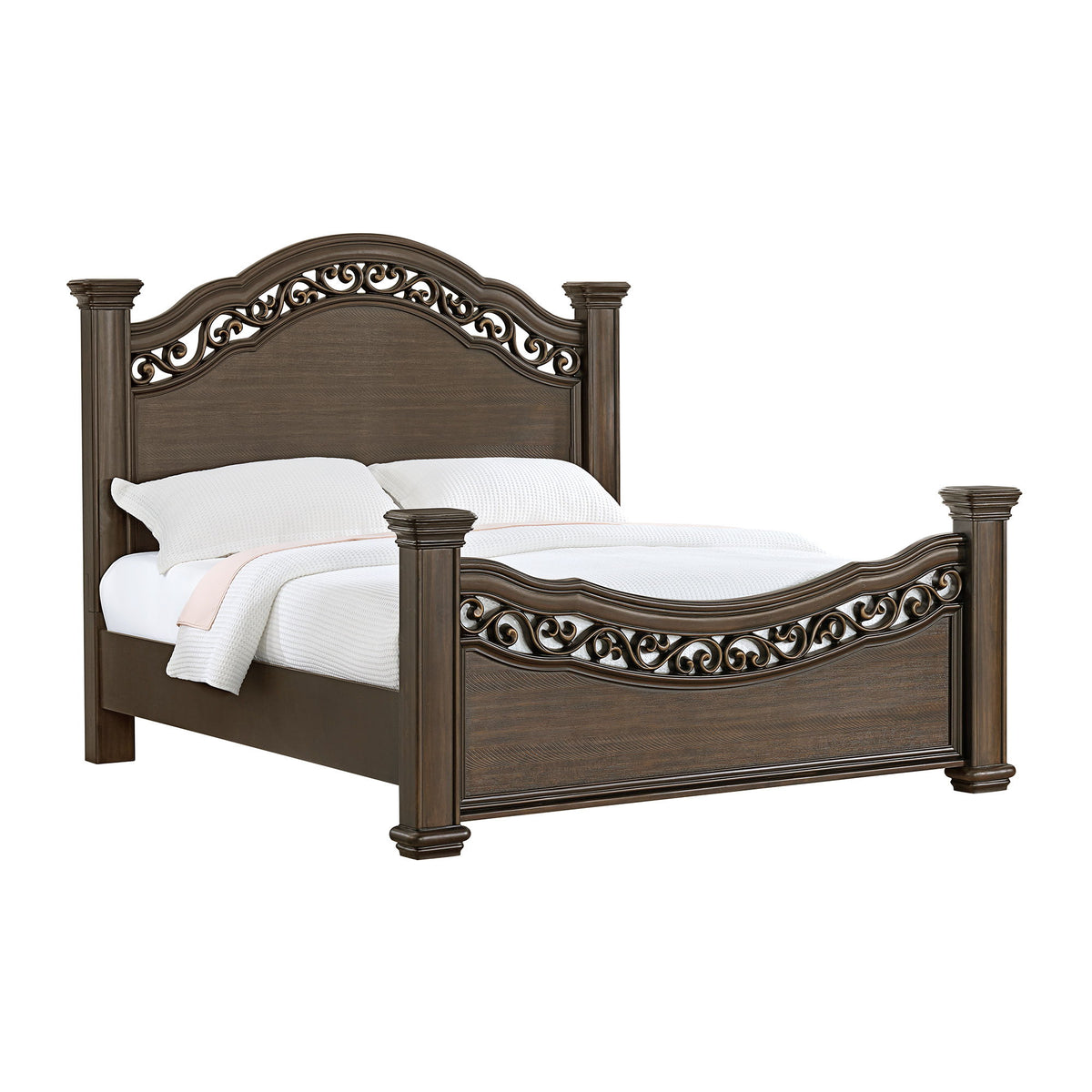 Brunswick Panel Bedroom Set in Dark Brown by Elements International, view 9