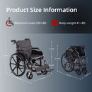 Heavy-Duty Manual Wheelchair For Adults With Double X Force Support