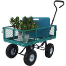 Heavy Duty Steel Garden Cart With Mesh Sides
