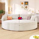 Oversized Double Chaise Lounge Sofa With USB Ports