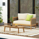 Outdoor Seating Group With Cushions And Coffee Table