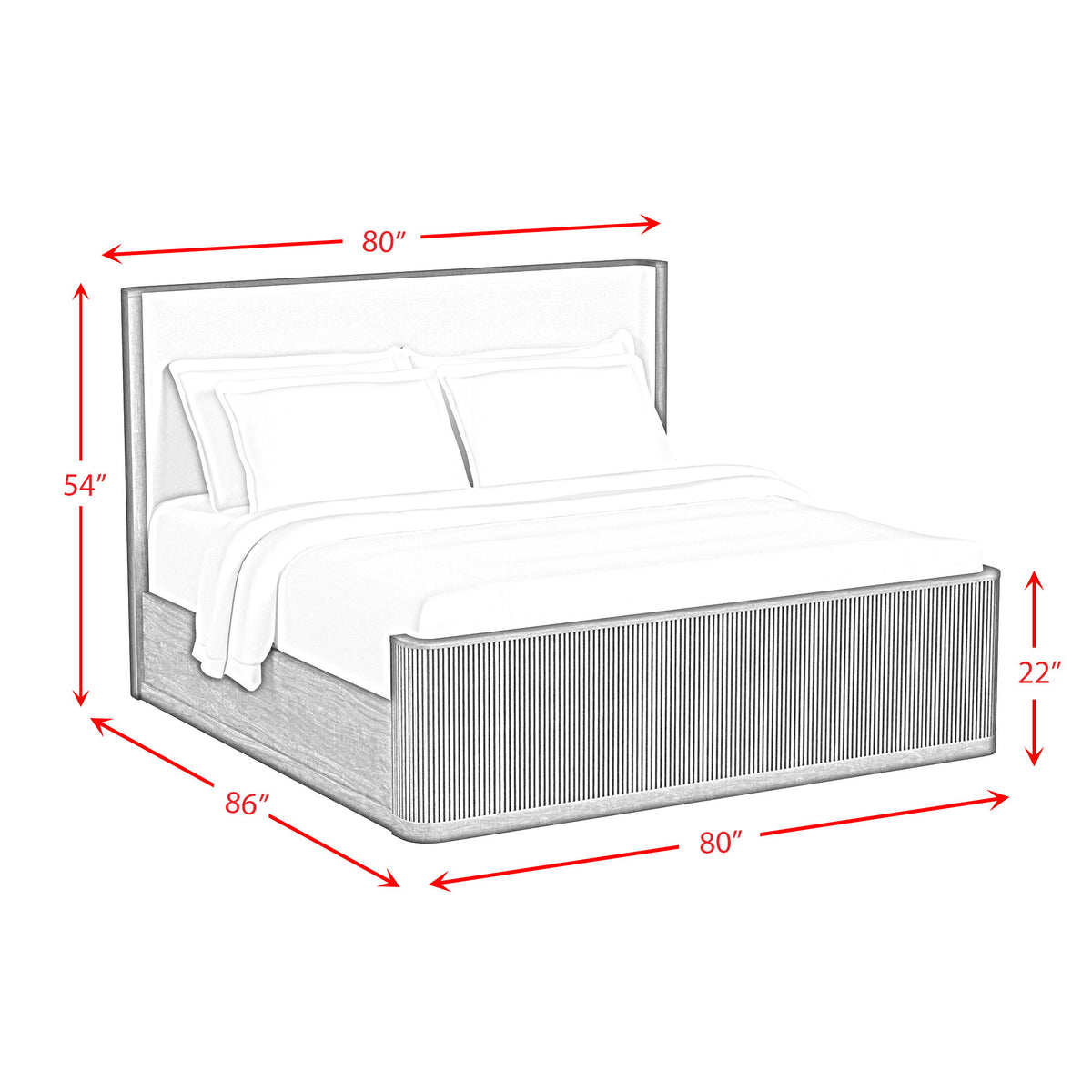 Sylvie Upholstered Bed in Dark Brown by Elements International, view 12